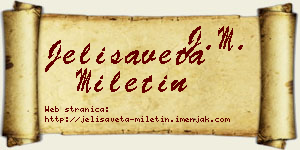 Jelisaveta Miletin vizit kartica